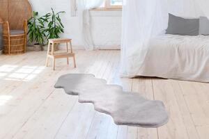 UMĚLÁ KOŽEŠINA, 60/180 cm, modrá, šedá - Online Only koberce & rohožky, Online Only