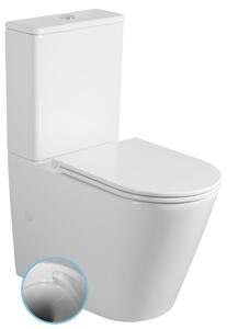 Sapho Sapho, DARIO RIMLESS WC kombi mísa s nádržkou, spodní/zadní odpad, bílá, PC106V