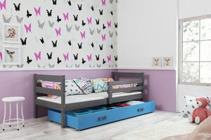 BMS Group Dětská postel s úložným prostorem ERYK grafit Velikost postele: 200x90 cm, Barva šuplíku: Modrá