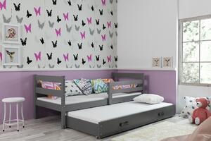BMS Group Dětská postel s výsuvnou přistýlkou ERYK grafit Velikost postele: 190x80 cm, Barva šuplíku: Grafit