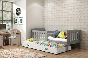 BMS Group Dětská postel s výsuvnou přistýlkou KUBUS grafit Velikost postele: 190x80 cm, Barva šuplíku: Růžová