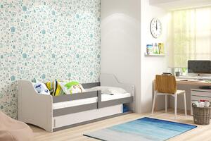 BMS Group Dětská postel s úložným prostorem (s posuvnými dvířky) SOFIX 160x80 grafit Barva výplně dvířek: Bílá