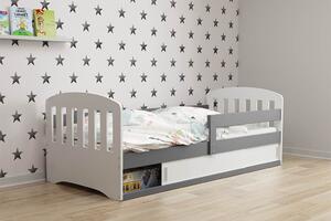 BMS Group Dětská postel s úložným prostorem (s posuvnými dvířky) CLASSIC 160x80 grafit Barva výplně dvířek: Bílá