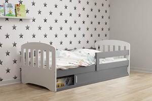 BMS Group Dětská postel s úložným prostorem (s posuvnými dvířky) CLASSIC 160x80 grafit Barva výplně dvířek: Grafit