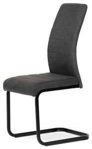 Jídelní židle JEREMY — kov, látka, více barev Zelenomodrá