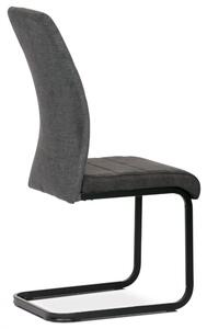 Jídelní židle JEREMY — kov, látka, více barev Zelenomodrá
