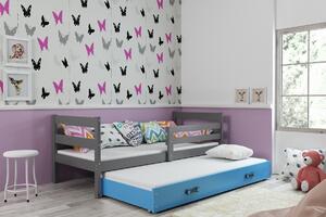 BMS Group Dětská postel Eryk 2 - Grafit / růžová - 200x90
