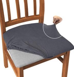 Potahová látka Jacquard, s vysokou elasticitou, 4 kusy, šedá, pro jídelní židle