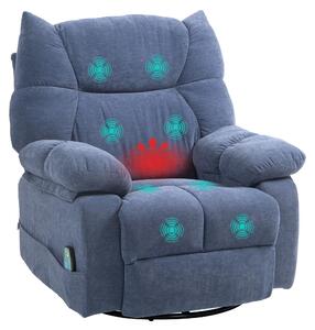 HOMCOM Relaxaní křeslo s masání funkcí Televizní křeslo s vyhíváním