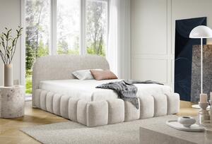 Designová jednolůžková postel 120x200 BERLA - ecru