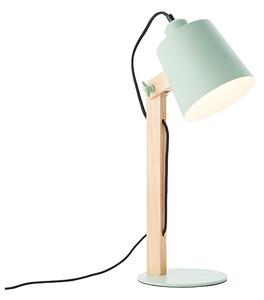 Brilliant92716/04 Stolní lampa SWIVEL zelená + dřevo