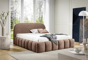 Designová jednolůžková postel 120x200 BERLA - světle hnědá