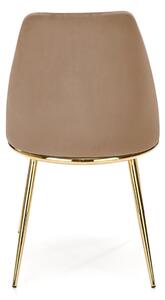 Jídelní židle SCK-460 béžová/zlatá