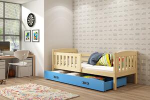 BMS Group Dětská postel s úložným prostorem KUBUS borovice Velikost postele: 160x80 cm, Barva šuplíku: Modrá