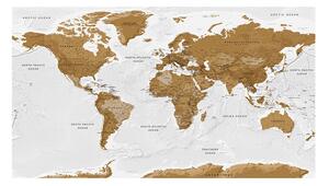 Fototapeta XXL - Mapa světa: Oceány II 500x280 + zdarma lepidlo