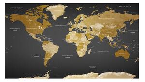 Fototapeta XXL - Mapa světa: Barevná geografie III 500x280 + zdarma lepidlo