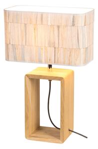 Stolní lampa MALO, 1xMax.25W, vícebarevné textilní stínítko, olejovaný dub