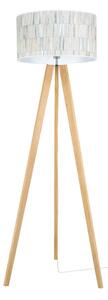 Podlahová lampa MALO, 1xMax.60W, vícebarevné textilní stínítko, olejovaný dub