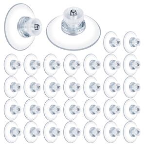Sací podložky M4 x 10 mm, průhledné PVC, 30 kusů, se závitovým otvorem, vhodné pro okna a koupelny
