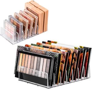 Organizéry na make-up, akryl, 2 kusy, 7 přihrádek, vhodné na toaletní stolek