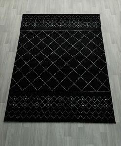 AYYLDIZ Kusový černý koberec Lucca 1830/Black Rozměry: 80 x 150