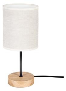 Stolní lampa BOHO, 1xMax.25W, béžové textilní stínítko, olejovaný dub, B