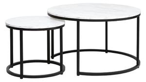 Moderní konferenční stolek Dion set bílá/černá