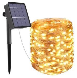 Foxter 2353 Světelný řetěz solární 100 LED, 10 m teplá bílá