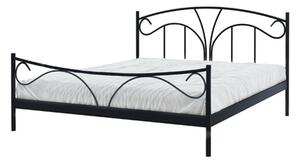 Černá kovová postel s roštem VIVA 140x200 cm