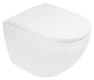 OLTENS Hamnes, závěsné WC s hlubokým splachováním, model PureRim, rozměry 35,5 x 52 cm, sada včetně toaletního sedátka, s technologií SmartClean