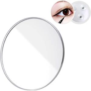 Zrcadlo s 20násobným zvětšením, kulaté, o průměru 15 cm, s přísavkami, ideální pro precizní nanášení make-upu