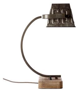 Brilliant99022/46 Stylová stolní lampa DRAKE černá ocel + dřevo