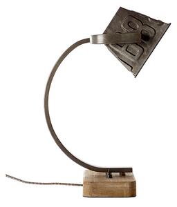 Brilliant 99022/46 Stylová stolní lampa DRAKE černá ocel + dřevo