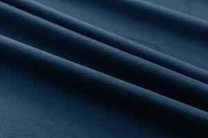 2x Tmavě modrý zatemňovací závěs VELVET s kovovými kroužky 135x250 cm