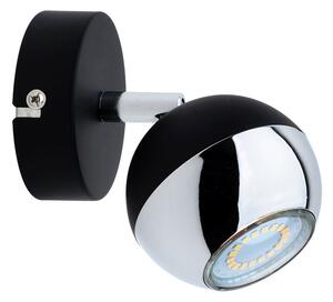 Nástěnné LED svítidlo BIANCA, 1xLED 50W, černé/chromové kovové stínítko, B