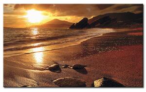 Obraz Slunce nad zátokou (1-dílný) - letní krajina moře u pláže