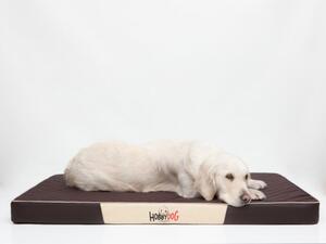 Matrace pro psa PREMIUM XL s hnědou ekokůží, hnědá