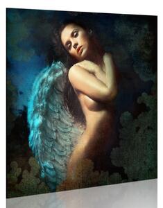Obraz Anděl (1-dílný) - akt se smyslnou ženou s andělskými křídly