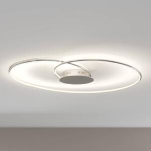 Lindby LED stropní svítidlo Joline, chromová barva, 90 cm, kov