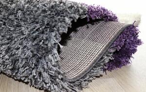 MERINOS Kusový fialový koberec Shaggy Plus 910/Grey/Lilac Rozměry: 120 x 170