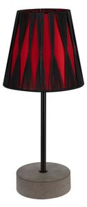 Mila Stolní lampa 1xE14 Max.40W Beton šedý/černý PVC/černý/červený/černý