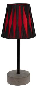Mila Stolní lampa 1xE14 Max.40W Beton šedý/černý PVC/černý/červený/černý