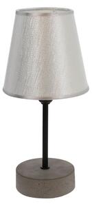 Mila Stolní lampa 1xE14 Max.40W Betonová šedá/černá PVC/černá/stříbrná