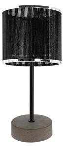 Mila Stolní lampa 1xE14 Max. 25W Betonová šedá/černá/PVC/černá/chromová