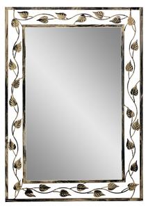 Obdélníkové zrcadlo s kovovým rámem
