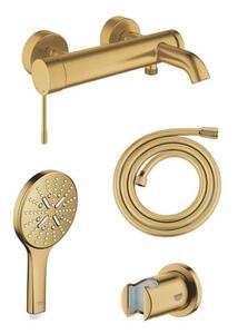 Vanová baterie Grohe se sprchovým setem 150 mm kartáčovaný cool sunrise GBAL1