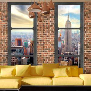 Samolepící fototapeta - Pohled z okna: New York 245x175