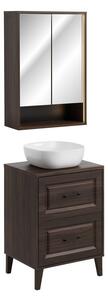 Comad Koupelnová sestava Dorothy Smile s deskou, umyvadlem a skříňkou 60 cm dub ristretto