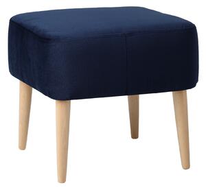 Nordic Design Tmavě modrá sametová podnožka Gus