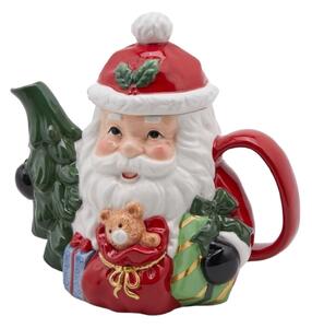 Dům Vánoc Vánoční čajová konvice Santa s dárky 20 cm